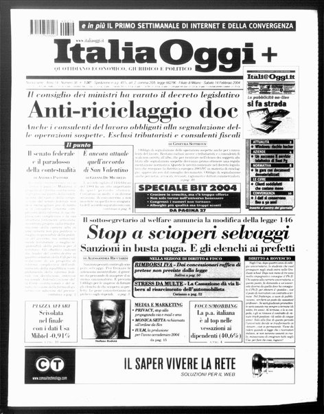 Italia oggi : quotidiano di economia finanza e politica